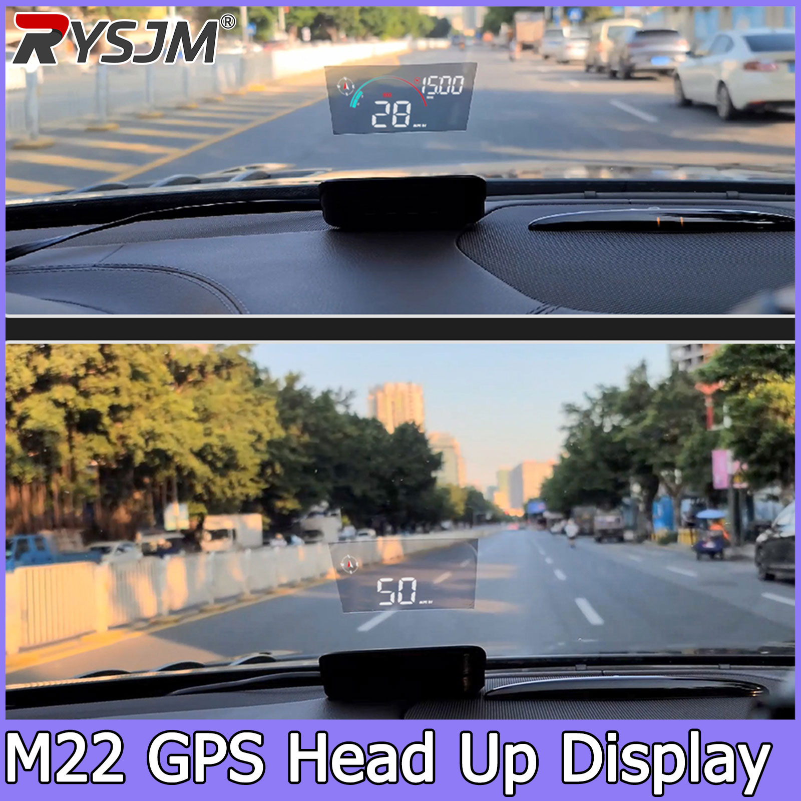 Anemometer Wind Speed - Proyektor Kaca Depan M22 GPS Speedometer