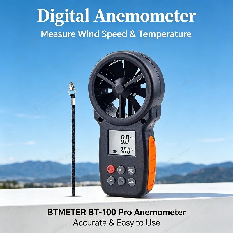 Anemometer Wind Speed - BT-100 Anemometer Digital Genggam untuk Mengukur