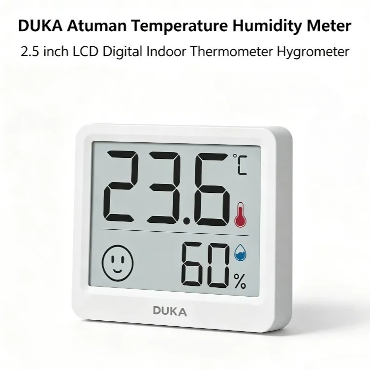 DUKA Atuman 2.5 inci LCD Elekt - Weather Station Indoor ulasan dan harga